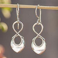 Sterling silver dangle earrings, Infinite Glow