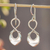 Sterling silver dangle earrings, 'Infinite Glow' - Modern Taxco Sterling Earrings Handcrafted in Mexico thumbail