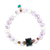 Ametrine beaded bracelet, 'Lilac Lights' - Ametrine, Turquoise and Swarovski Bracelet from Mexico