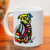 Ceramic mug, 'Maggi the Dog' - Multicolored Dog Motif Ceramic Mug thumbail
