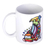 Ceramic mug, 'Maggi the Dog' - Multicolored Dog Motif Ceramic Mug