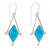 Turquoise dangle earrings, 'Spark of Blue' - Turquoise and Taxco 950 Silver Artisan Crafted Earrings thumbail