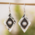 Zuchtperlen-Ohrringe, 'Venus', baumelnd - Zuchtperle und Taxco Silber Ohrringe aus Mexiko
