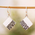 Silver dangle earrings, 'Zebra Mystique' - Handcrafted Taxco Silver Contemporary Zebra Earrings (image 2) thumbail
