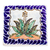 Ceramic coasters, 'Desert View' (set of 4) - Square Ceramic Coasters with Cacti (Set of 4)
