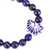 Lapis lazuli beaded pendant bracelet, 'Blue Puebla Heart' - Lapis Lazuli and Talavera Style Ceramic Heart Bracelet