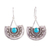 Turquoise dangle earrings, 'Turquoise Candy' - Sterling Silver and Turquoise Dangle Earrings from Mexico