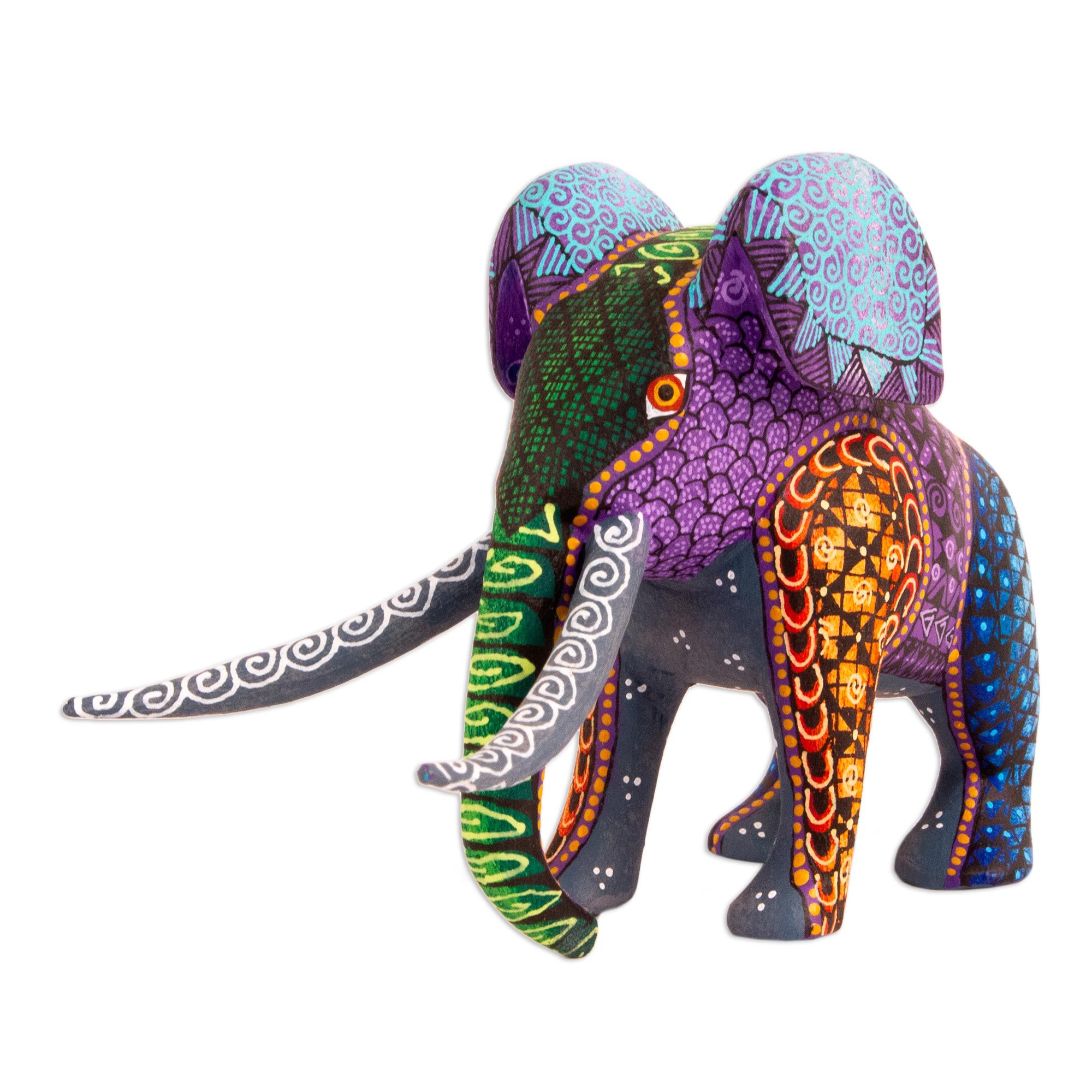 Copal Wood Elephant Alebrije from Mexico - Mystic Elephant | NOVICA