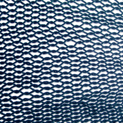 Hängematte aus Baumwollseil, (doppelt) - Marineblaue Baumwollhängematte (doppelt)