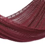 Cotton rope hammock, 'Uxmal Mulberry' (double) - Maya Style Cotton Rope Hammock (Double)