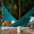 Cotton rope hammock, 'Uxmal Peacock' (double) - Teal Cotton Rope Hammock (Double)