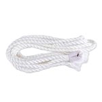 Cotton rope hammock, 'Sunset Siesta' (Triple) - Flame Orange Cotton Rope Hammock (Triple) from Mexico