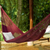 Cotton rope hammock, 'Uxmal Mulberry' (triple) - Oversized Mulberry Cotton hammock (Triple) thumbail