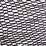 Cotton rope hammock, 'Mirage in Black' (double) - Black Hammock with Macrame Panels (Double)