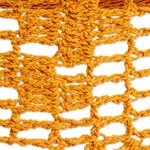 Cotton rope hammock, 'Veranda in Honey' (double) - Amber Brown Tasseled Cotton Hammock (Double) from Mexico
