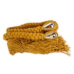 Cotton rope hammock, 'Veranda in Honey' (double) - Amber Brown Tasseled Cotton Hammock (Double) from Mexico