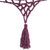 Cotton rope hammock, 'Veranda in Bordeaux' (Double) - Burgundy Tasseled Cotton Hammock (Double) From Mexico (image 2c) thumbail