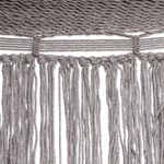 Cotton rope hammock, 'Cascade in Grey' (double) - Grey Rope Hammock with Fringe (Double)