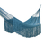 Cotton rope hammock, 'Caribbean Blue Cascade' (double) - Turquoise Cotton Hammock from Mexico (Double) (image 2a) thumbail