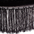 Cotton rope hammock, 'Ebony Cascade' (double) - Fringed Black Cotton Rope Hammock (Double) from Mexico (image 2d) thumbail