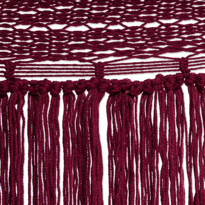 Hamaca de cuerda de algodón, (doble) - Hamaca de Cuerda de Algodón Vino (Doble)
