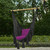 Cotton hammock swing, 'Ocean Seat in Black' (single) - Tasseled Black Cotton Rope Mayan Hammock Swing