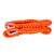 Cotton hammock swing, 'Ocean Seat in Orange' (single) - Orange Tasseled Cotton Rope Mayan Hammock Swing from Mexico (image 2e) thumbail