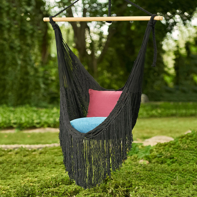 Cotton hammock swing, Sea Breezes in Black