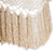Cotton hammock swing, 'Sea Breezes in Ivory' - Ivory Fringed Cotton Rope Mayan Hammock Swing from Mexico (image 2b) thumbail