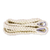 Cotton hammock swing, 'Sea Breezes in Ivory' - Ivory Fringed Cotton Rope Mayan Hammock Swing from Mexico (image 2e) thumbail