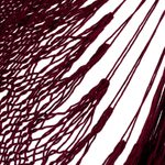 Cotton hammock swing, 'Sea Breezes in Bordeaux' - Burgundy Fringed Cotton Rope Mayan Hammock Swing from Mexico