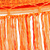 Hamaca de cuerda de algodón, (triple) - Hamaca de cuerda de algodón con flecos naranjas (triple) de México