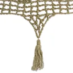 Cotton rope hammock, 'Veranda in Olive Green' (Double) - Crocheted Fringe Olive Green Cotton Hammock (Double)