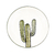 Ceramic salad plates, 'Saguaro' (pair) - Hand Painted Cactus Salad plates (Pair) (image 2a) thumbail