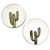 Ceramic salad plates, 'Saguaro' (pair) - Hand Painted Cactus Salad plates (Pair) (image 2b) thumbail