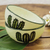 Cuencos de cerámica, 'Saguaro' (par) - Cuencos de cerámica estilo mayólica con cactus (par)