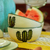 Ceramic bowls, 'Saguaro' (pair) - Majolica Style Ceramic Bowls with Cactus (Pair)