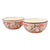 Ceramic bowls, 'Colibri' (pair) - Hand Painted Soup or Cereal Bowls (Pair) (image 2a) thumbail