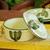 Ceramic tortilla server, 'Saguaro' - Cactus-Themed Ceramic Tortilla Server (image 2d) thumbail