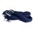 Cotton rope hammock, 'Navy Blue Cascade' (Triple) - Fringed Navy Blue Cotton Hammock from Mexico (Triple)