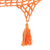 Cotton rope hammock, 'Mirage in Orange' (Triple) - Orange Macrame Style Cotton Hammock from Mexico (Triple) (image 2d) thumbail