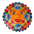 Ceramic wall plaque, 'Sunshine' - Talavera-Style Sun Wall Plaque from Mexico thumbail