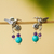 Pendientes colgantes de amatista - Pendientes colgantes de colibrí de plata esterlina de México
