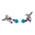 Amethyst dangle earrings, 'Vibrating Flight' - Sterling Silver Hummingbird Dangle Earrings from Mexico