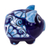 Ceramic decorative accent, 'Cobalt Piggy' - Hand Painted Ceramic Pig Decor Accent (image 2c) thumbail