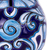 Ceramic decorative accent, 'Cobalt Piggy' - Hand Painted Ceramic Pig Decor Accent (image 2d) thumbail