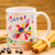 Ceramic mug, 'Otomi Morning' - Artisan Crafted Otomi Birds and Flowers Motif Ceramic Mug thumbail