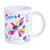 Ceramic mug, 'Otomi Morning' - Artisan Crafted Otomi Birds and Flowers Motif Ceramic Mug (image 2a) thumbail