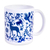 Ceramic mug, 'Blue Otomi' - Artisan Crafted Otomi Blue Birds and Flowers Ceramic Mug