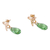 Swarovski crystal dangle earrings, 'Whale Tales' - 14k Gold-Plated Green Swarovski Dangle Earrings from Mexico (image 2b) thumbail
